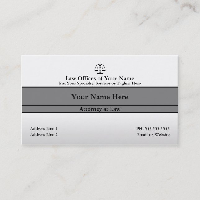 law office business card (Front)