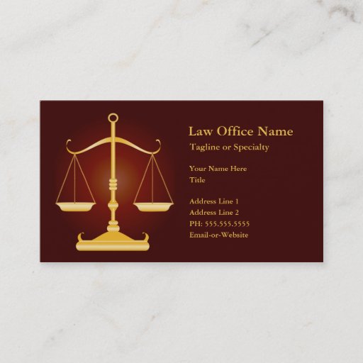 Customizable law office business cards