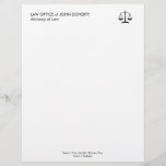 LAW OFFICE | Classic Scales Of Justice Letterhead