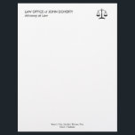 LAW OFFICE | Classic Scales Of Justice Letterhead<br><div class="desc">Perfect letterhead for law firm,  lawyers,  attorneys and other legal professionals. Text can be changed and customized to your personal needs.</div>