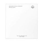 LAW OFFICE | Classic Scales Of Justice Notepad