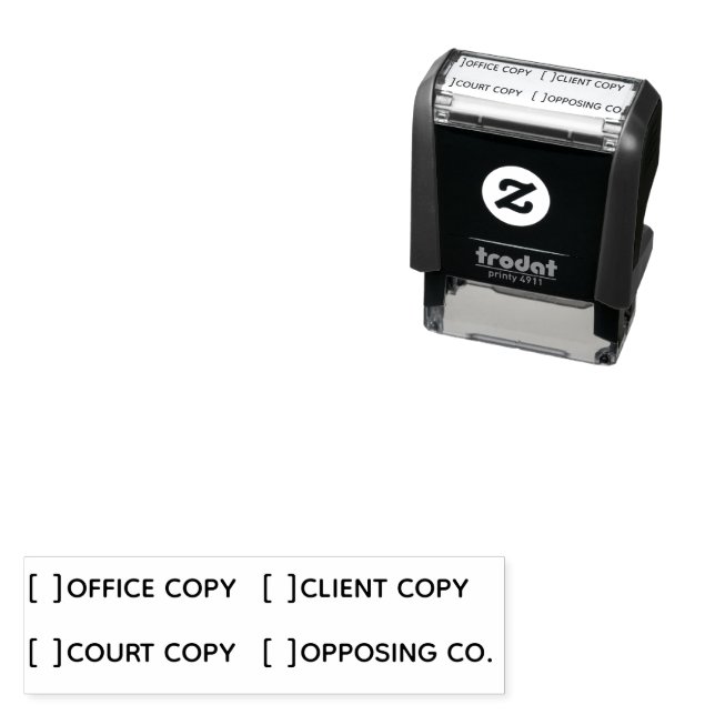 Law Office Copy Route Document Checkbox Small  Self-inking Stamp (In Situ)
