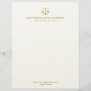 LAW OFFICE Elegant Gold Letterhead