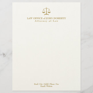 LAW OFFICE | Elegant Gold Letterhead