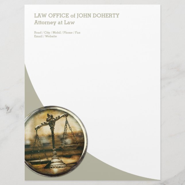 LAW OFFICE - elegant Letterhead (Front)