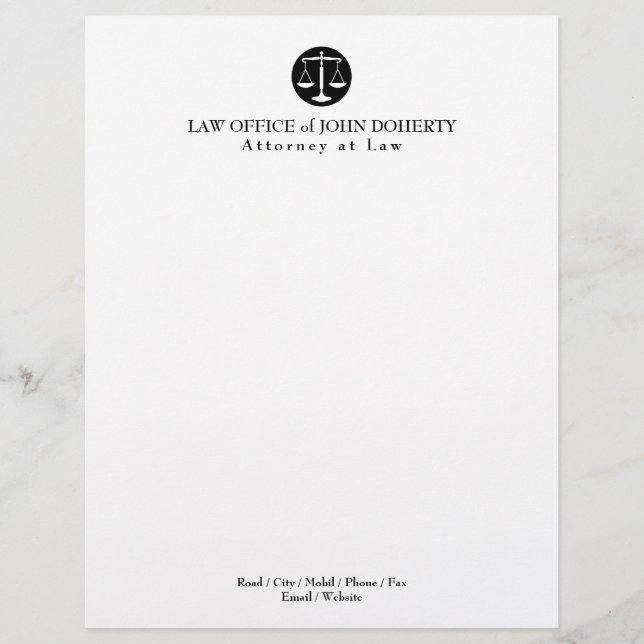 LAW OFFICE | Elegant Letterhead (Front)