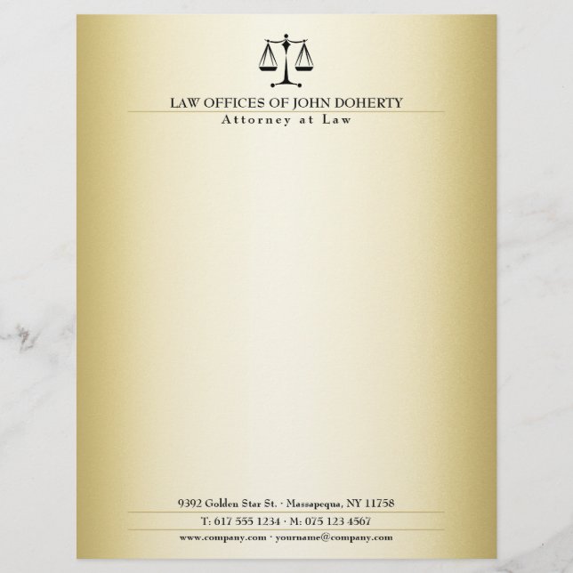 LAW OFFICE | Elegant Letterhead (Front)