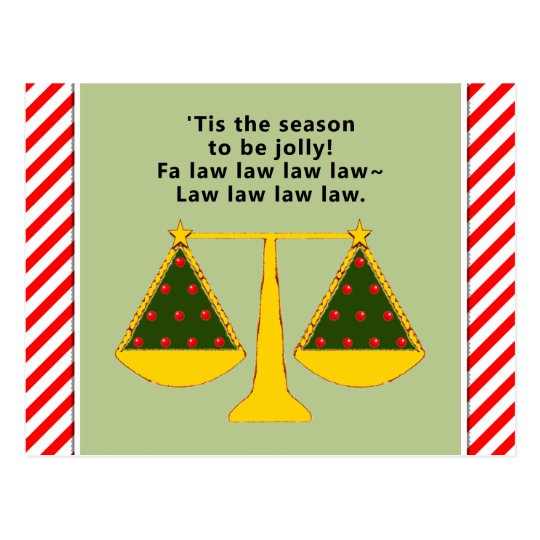 Law Office Holiday Greeting Postcard 5162