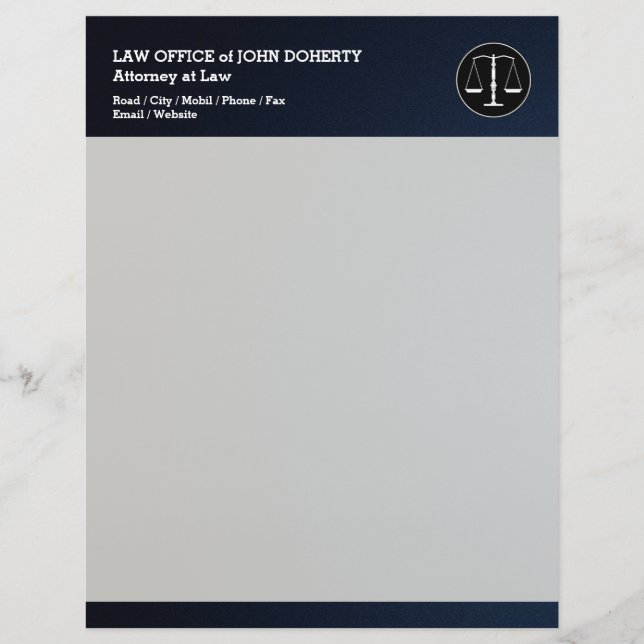 LAW OFFICE - Modern Letterhead (Front)