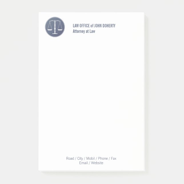 LAW OFFICE Notes (Front)