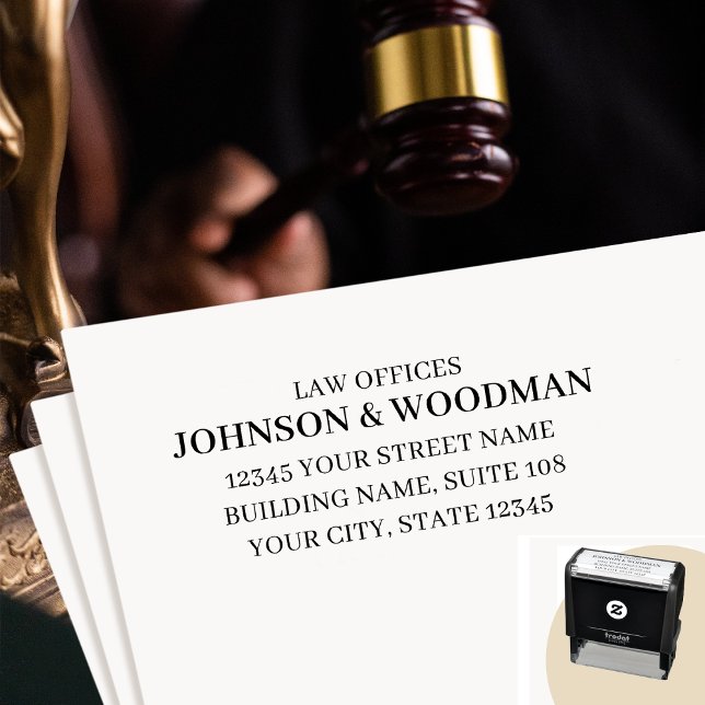 Law Office Return Address Ink Stamp Professional  (Creator Uploaded)