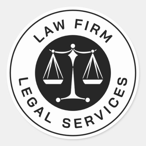 Law Office  Scales of Justice Classic Round Sticker