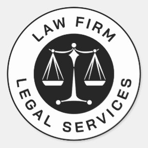 Law Office Scales of Justice Classic Round Sticker