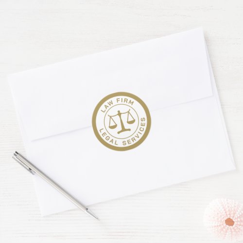 Law Office  Scales of Justice Classic Round Sticker