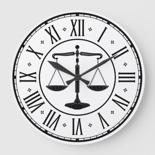 LAW OFFICE  Scales of Justice Large Clock