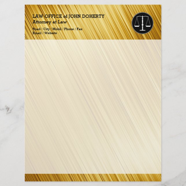 LAW OFFICE - stylish Letterhead (Front)