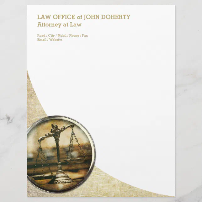 LAW OFFICE - stylish Letterhead (Front)