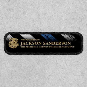 Law Officer Thin Blue Line Police Department Logo Patch