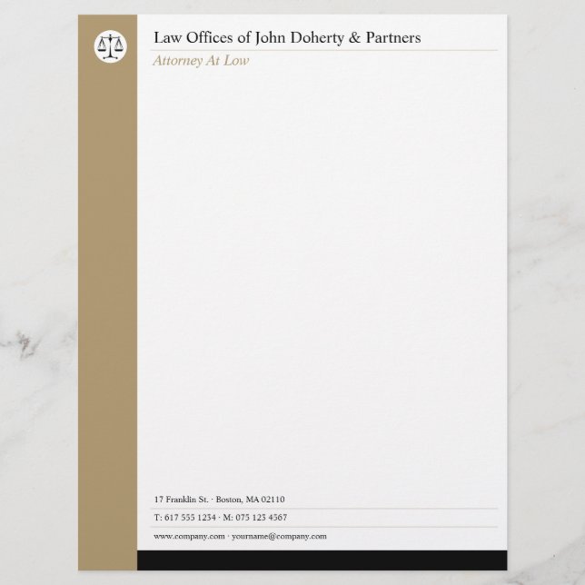 LAW OFFICES | Lawyer Letterhead (Front)