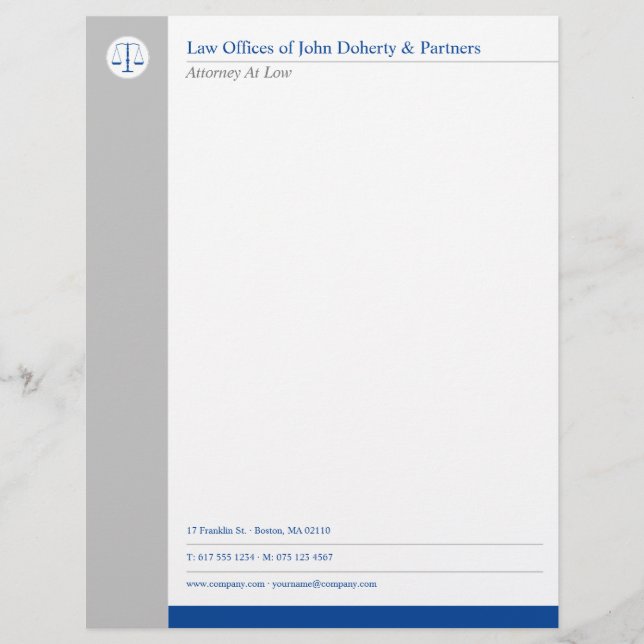 LAW OFFICES | Lawyer Letterhead (Front)