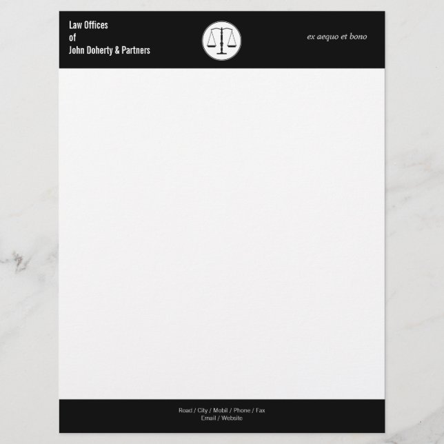 LAW OFFICES Letterhead (Front)