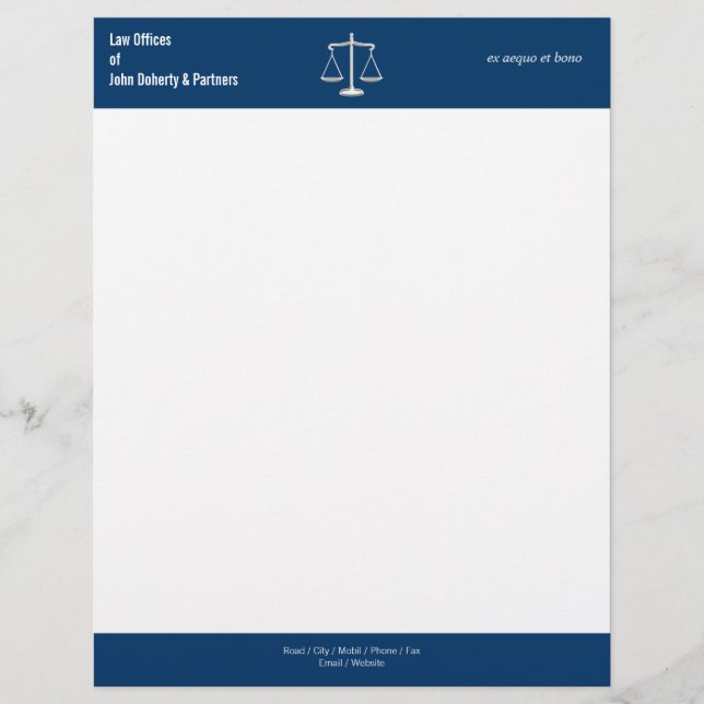 LAW OFFICES Letterhead (Front)