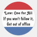 Law: One for All  Classic Round Sticker