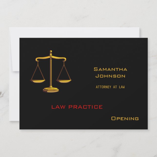 Law Practice Opening Announcement (Front)