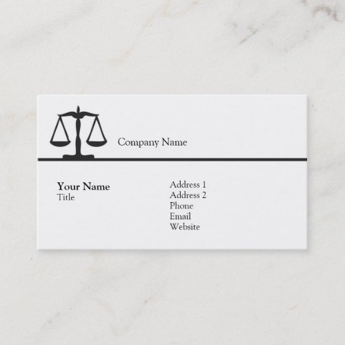 Law - Scale - Business Business Card Templates