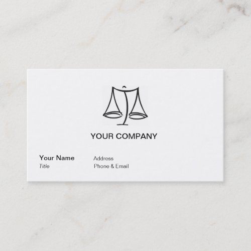 Law - Scale - Business Business Card