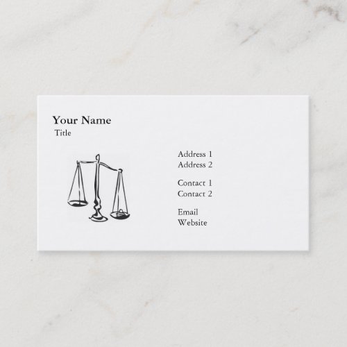Law - Scale - Business Business Card