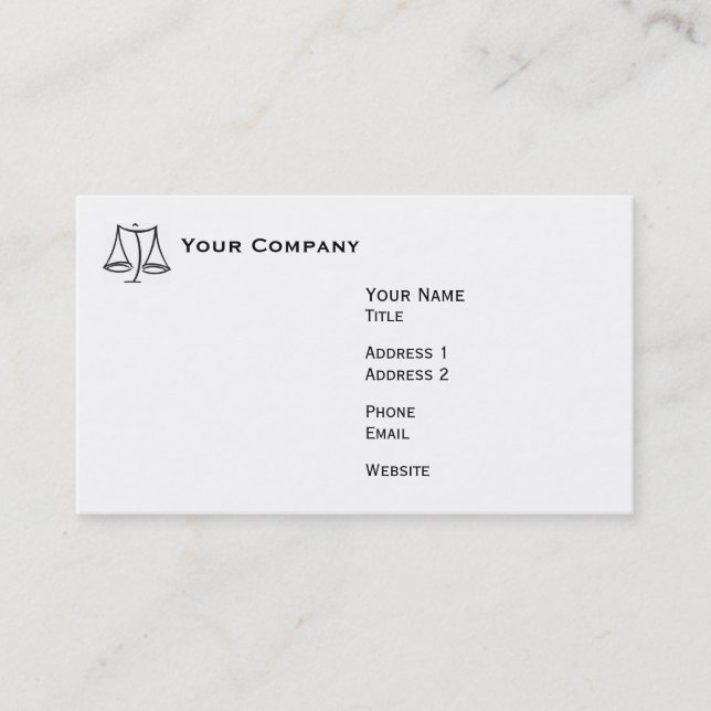 Law - Scale - Business Card (Front)