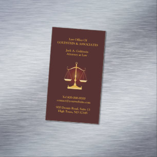 Law Scale Business Card Magnet