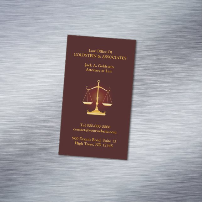 Law Scale Business Card Magnet (In Situ)