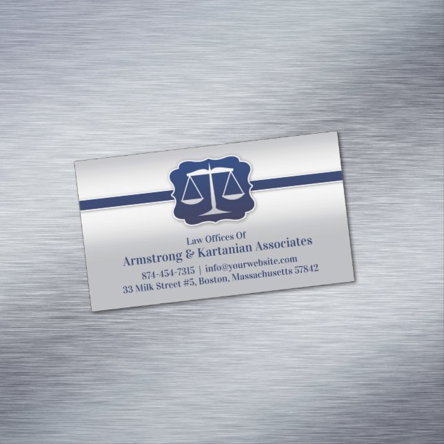 Law Scale Business Card Magnet (In Situ)