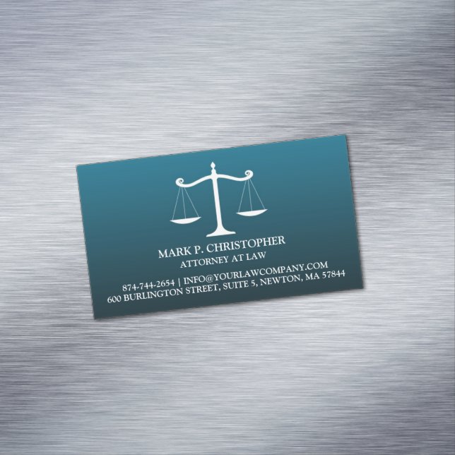 Law Scale Business Card Magnet (In Situ)