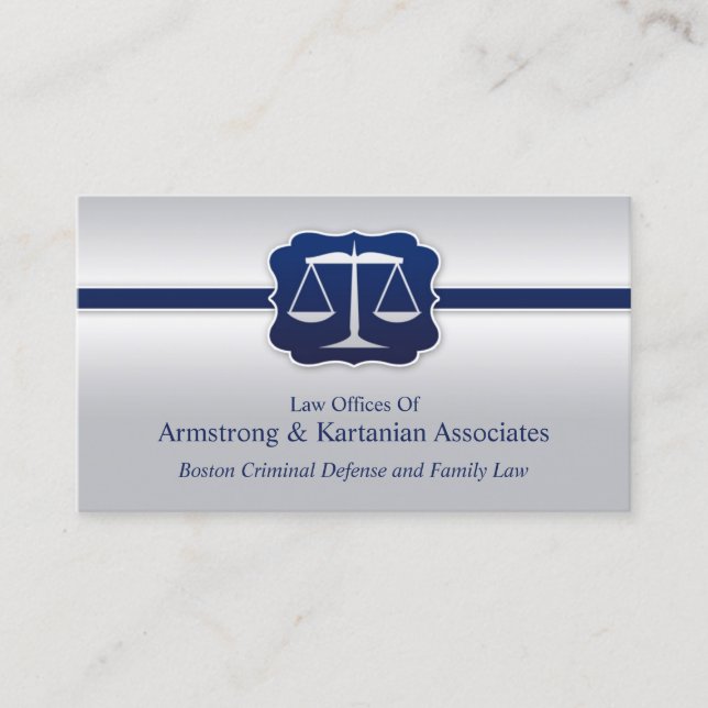 Law Scale Business Card Template (Front)