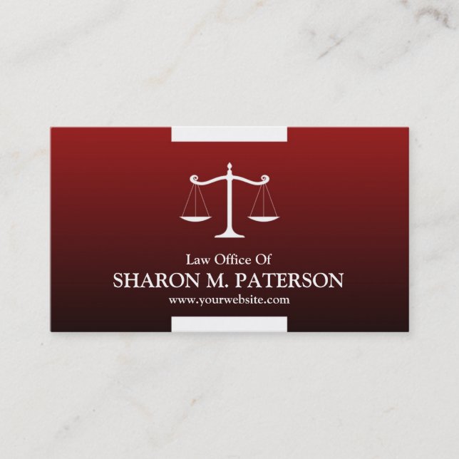 Law Scale Business Card Template (Front)