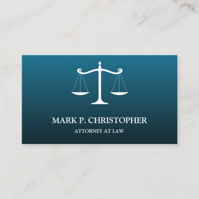Law Scale Business Card Template (Front)