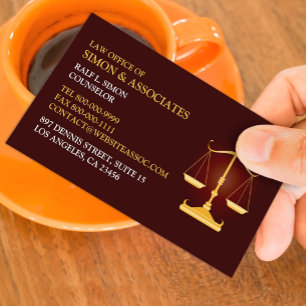 Law Scale Business Card Template