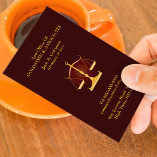 Law Scale Business Card Template