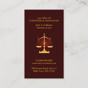 Law Scale Business Card Template