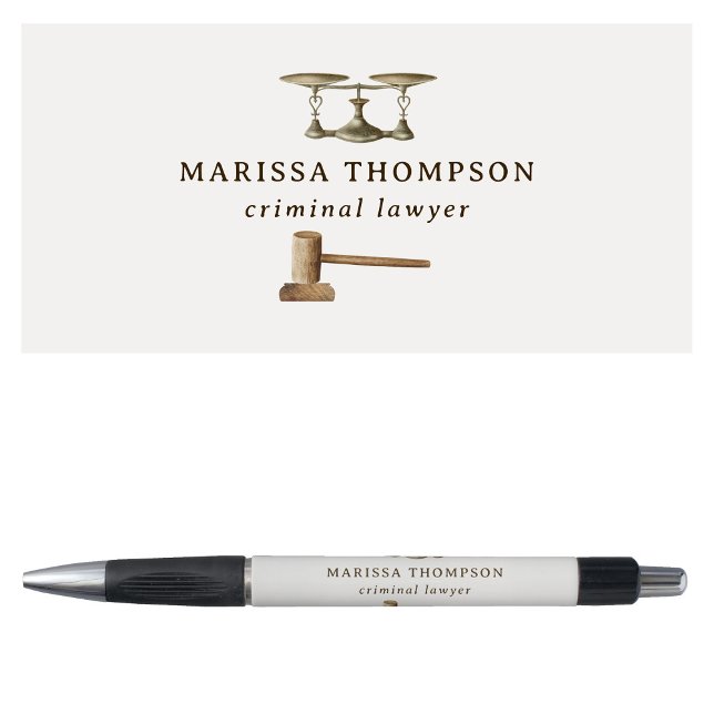 Law Scales Gavel Legal Antique Custom Name Pen (Law Scales Gavel Legal Antique Custom Name Pen)