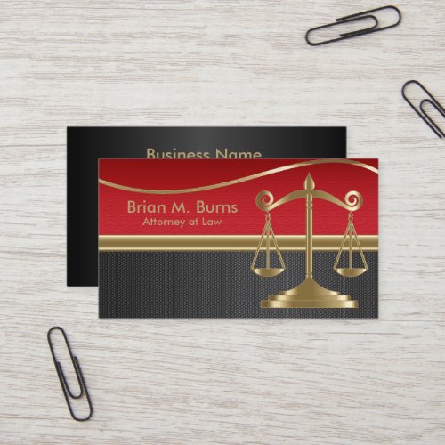 Law  Scales of Justice  Customizable Business Card