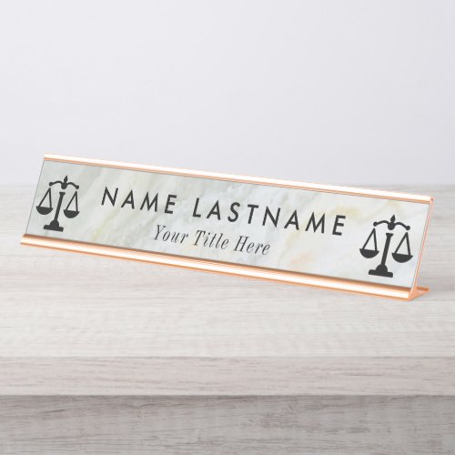 Law  Scales of Justice  Lawyer Desk Name Plate