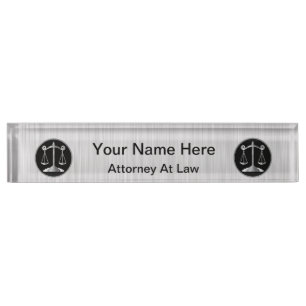 Law   Scales of Justice Name Plate