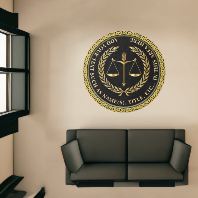 Law Scales of Justice Personalized Round Area  Rug (Insitu (Indoor 1))