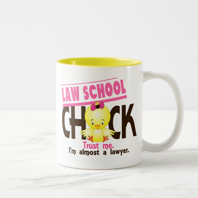 Law School Chick 3 Two-Tone Coffee Mug (Right)