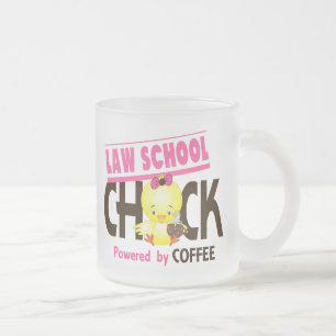 Law School Chick 4 Frosted Glass Coffee Mug