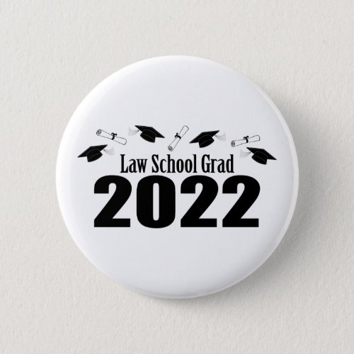 Law School Grad 2022 Caps And Diplomas Black Button